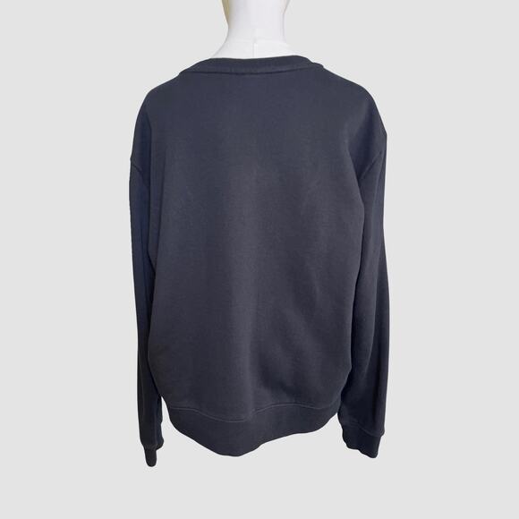 FILA Black Crewneck Sweatshirt XL Logo Pullover Cotton Blend Athleisure - Picture 5 of 8